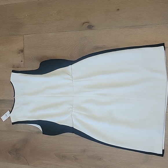 NWT LOFT black And White color Block Pattern Size 6 Dress - Picture 3 of 3